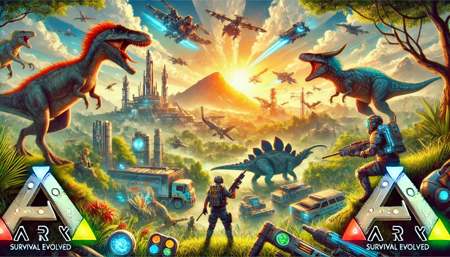 ark: survival evolved (2017) game icons banners